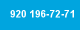 920 196-72-71 920 196-72-71